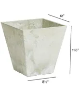 Novelty ArtStone 35126 Ella Square Planter Art Stone Mint 12 Inch