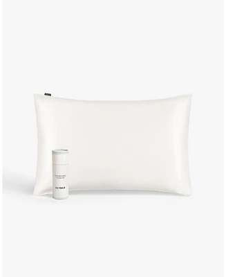 Lilysilk White 100% Pure Mulberry Silk Pillowcase, Standard