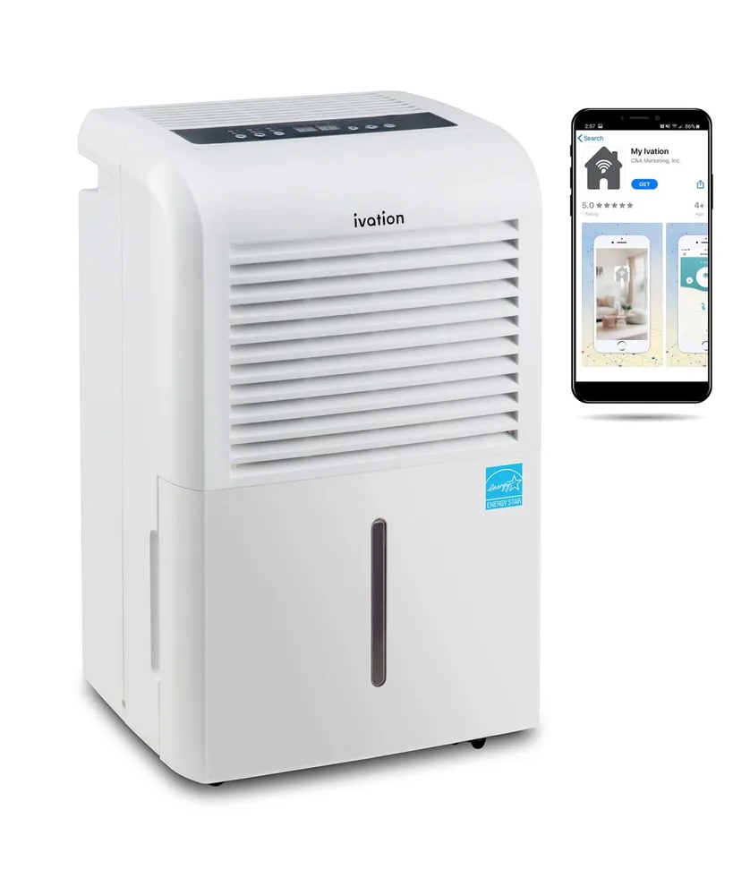 Ivation 4,500 Sq Ft Energy Star Small Dehumidifier W/Wifi & Humidistat