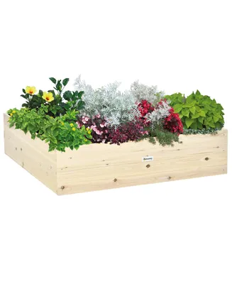 Raised Garden Bed No Bottom Wooden Planter Box For Vegetables