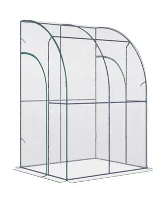 Outsunny 5' x 4' x 7' Portable Outdoor Walk-In Lean