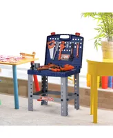 Outsunny 68 Pcs Kids Toy Workbench Set Pretend Play w/Electric Drill