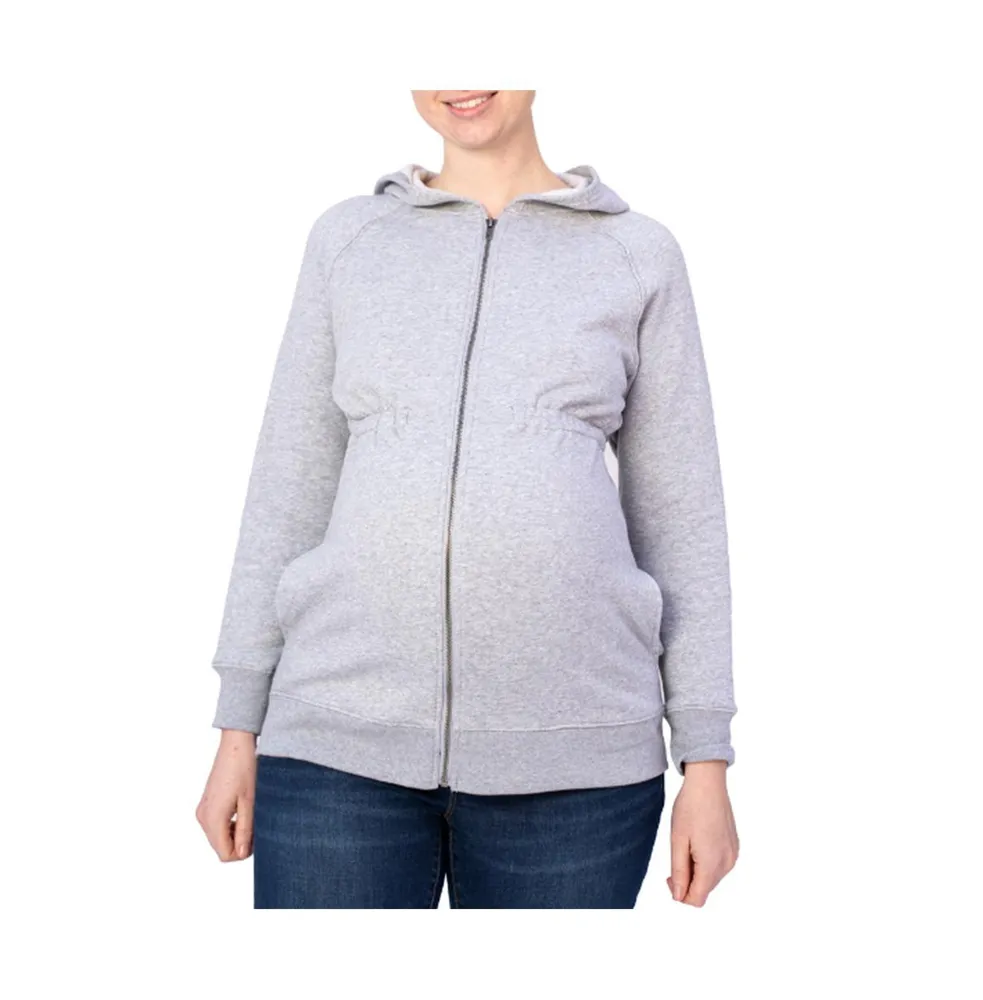 Indigo Poppy Women Zip Up Maternity Hoodie