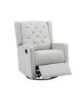 Afg Baby Furniture 40" Polyester Ava Swivel Glider Recliner