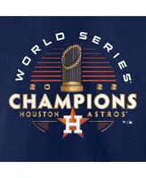 Men's Fanatics Navy Houston Astros 2022 World Series Champions Signature Roster Long Sleeve T-shirt