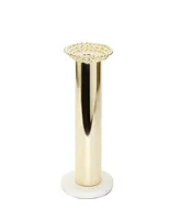 Classic Touch Taper 10.5" Candle Holder on Marble Base