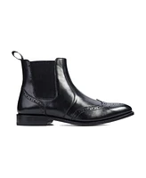 Anthony Veer Men's Carl Wingtip Chelsea Leather Pull-Up Boots