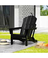 All-Weather Contoured Outdoor Poly Folding Adirondack Chair