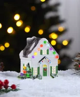 4.6" Nostalgic Ceramic Village House Holiday Decor