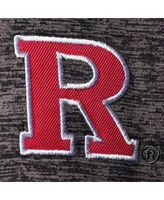 Men's Colosseum Heathered Black Rutgers Scarlet Knights Down Swing Raglan Polo Shirt