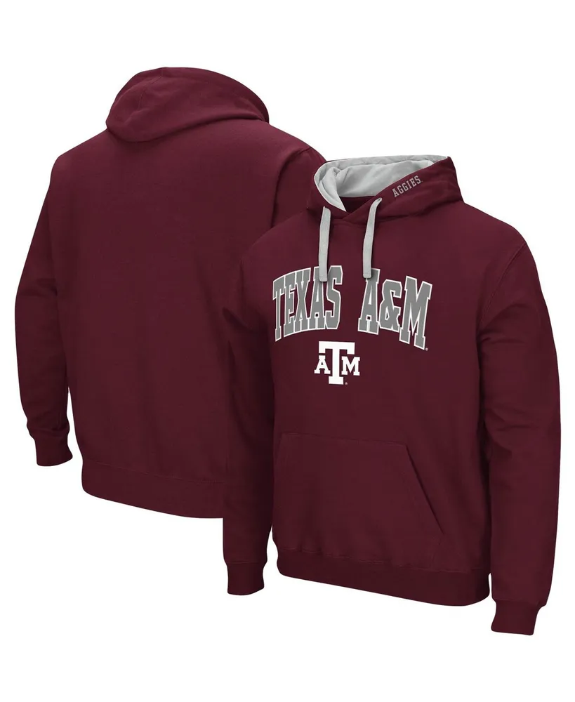 Men's Colosseum Maroon Texas A&M Aggies Big and Tall Arch & Logo 2.0 Pullover Hoodie