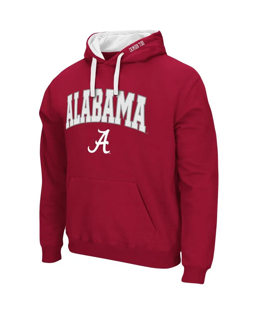 Men's Colosseum Crimson Alabama Tide Big and Tall Arch & Logo 2.0 Pullover Hoodie