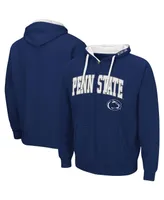 Men's Colosseum Navy Penn State Nittany Lions Big and Tall Full-Zip Hoodie