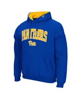 Men's Colosseum Royal Pitt Panthers Arch & Team Logo 3.0 Pullover Hoodie