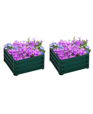 Set of 2 Elevated Wall Garden Bed