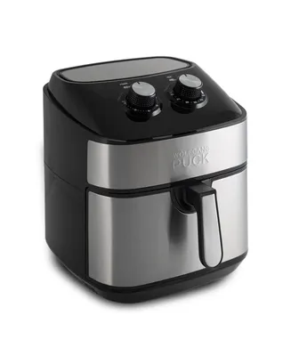 Wolfgang Puck 9.7QT Stainless Steel Air Fryer, Large Single Basket Design, Simple Dial Controls, Nonstick Interior, Includes Cooking Guide & Recipes