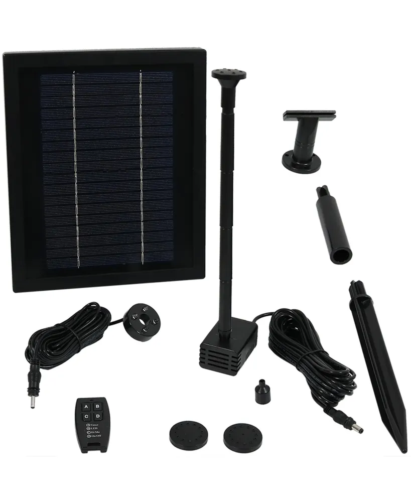 Sunnydaze Decor 65 Gph Solar Pump and Panel Kit with Battery Pack - 47 in Lift