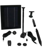 Sunnydaze Decor 65 Gph Solar Pump and Panel Kit with Battery Pack - 47 in Lift