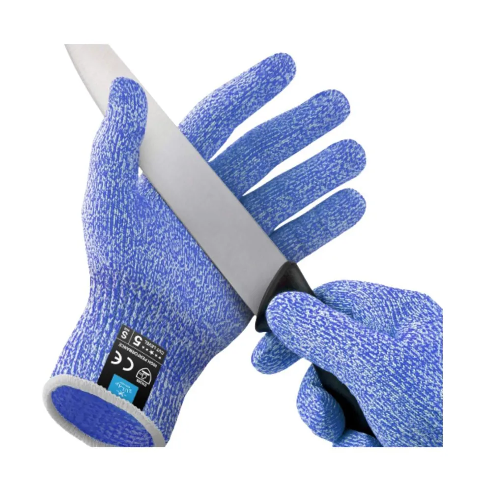 Cut Resistant Gloves Food Grade Level 5 Protection - Comfortable Safety Work