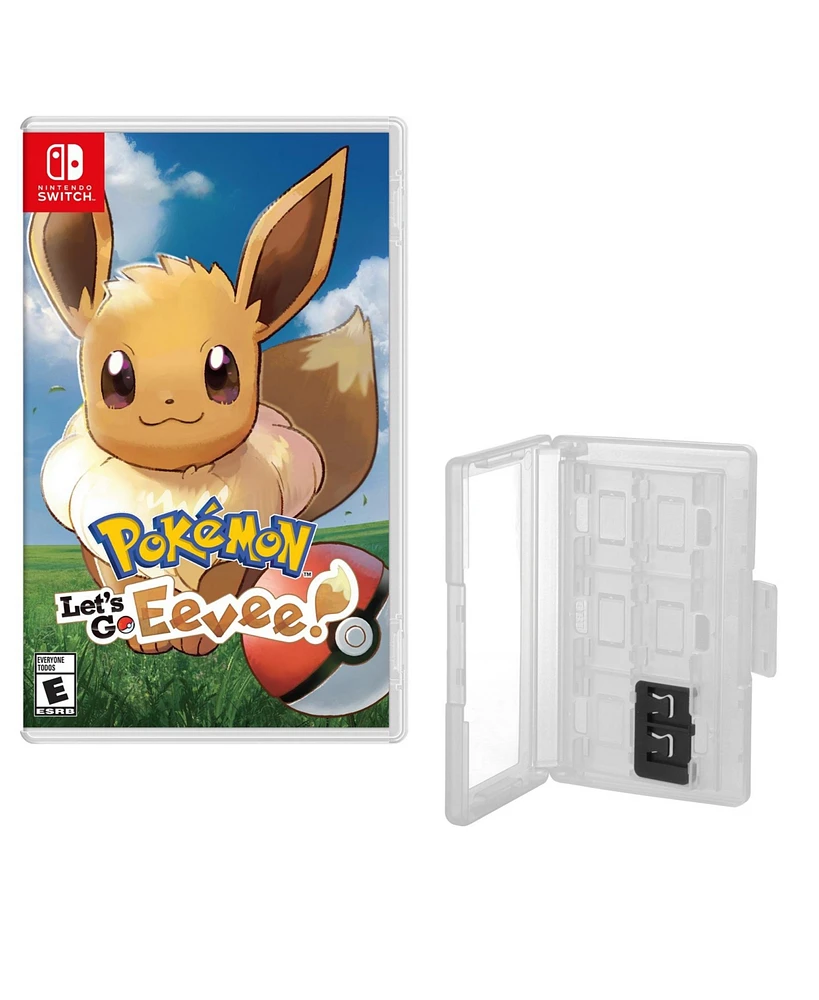 Nintendo Pokemon Let's Go Eevee Game and Game Caddy for Switch