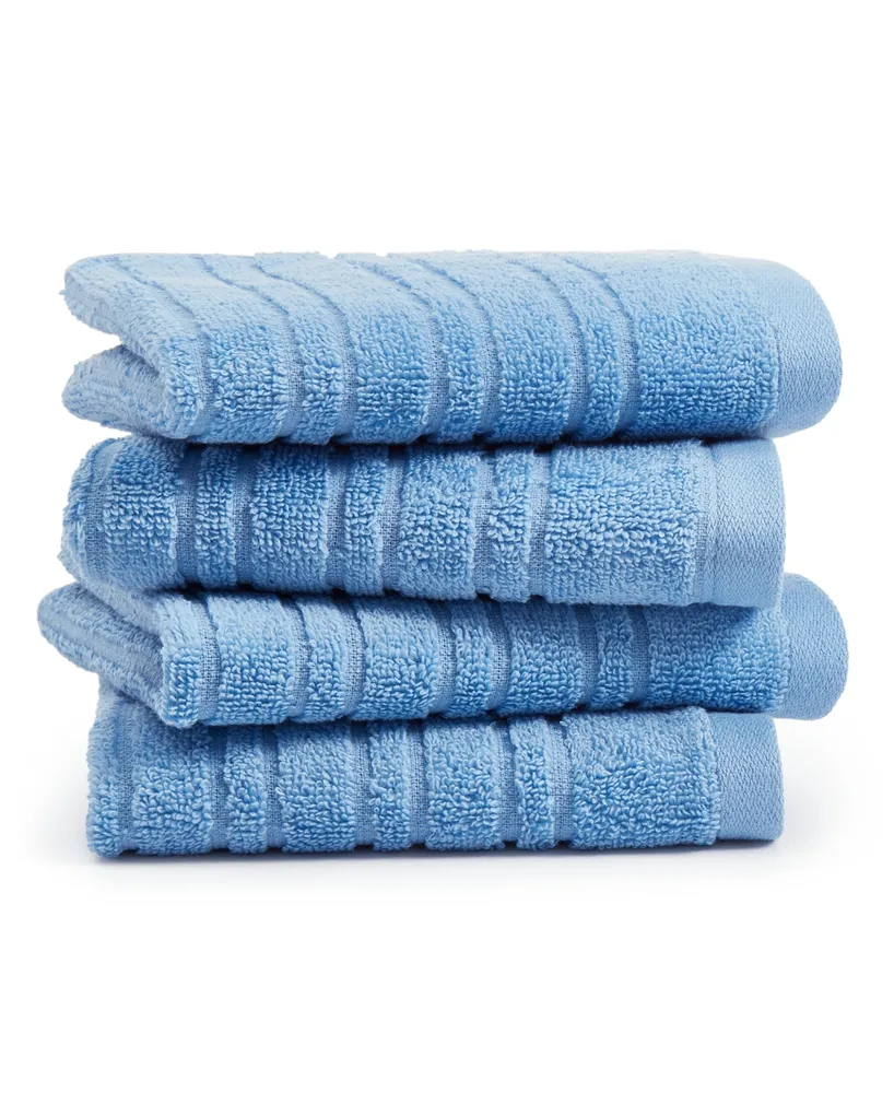 Home Design Quick Dry Cotton 4-Pc. Washcloth Set, Created for Macy's