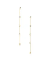 Ettika Linear Baguette Earrings 18K Gold Plating