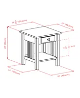 Winsome Stafford 22.05" Wood Accent Table