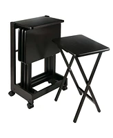 Winsome Brienda 5-Piece Wood Flip Top Snack Table Set