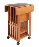 Winsome Sophia 5-Piece Wood Drop Leaf Top Snack Table Set