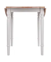 Winsome Sorella 30.08" Wood Round Drop Leaf Table