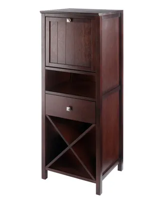 Winsome Brooke Jelly 47.44" Wood 4-Section Wine Storage Cupboard