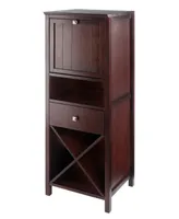 Winsome Brooke Jelly 47.44" Wood 4-Section Wine Storage Cupboard