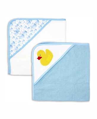 3 Stories Trading Baby Boys or Baby Girls Duck Hooded Towels, Pack of 2