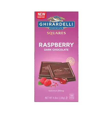 Ghirardelli Raspberry Dark Chocolate Squares Bar, 4.8 Oz Bar