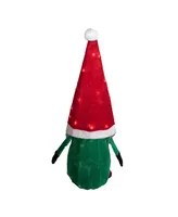 Good Tidings Gnome Santa Christmas Decoration Figurine, 50 Lights, 35"