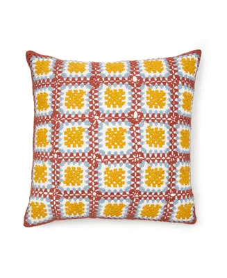 Dormify June Crochet Square Pillow, 20" x 20", Ultra-Cute Styles to Personalize Your Room