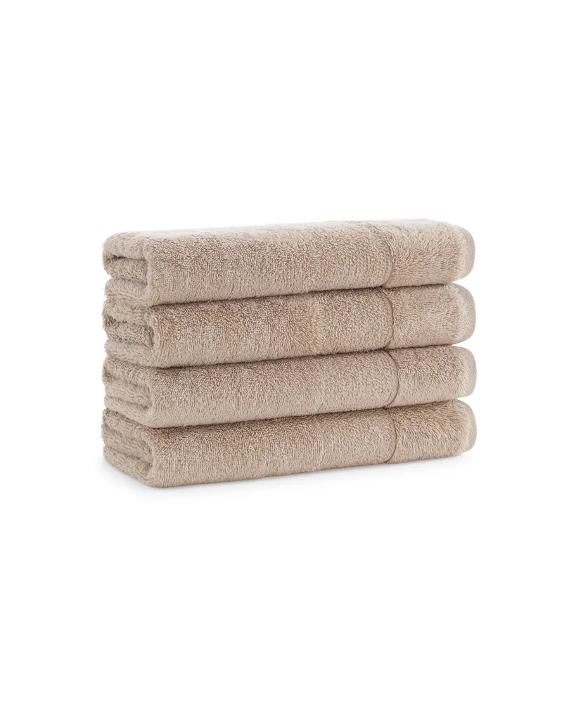 Aston and Arden Luxury Turkish Hand Towels, 4-Pack, 600 Gsm, Extra Soft Plush, 18x32, Solid Color Options with Dobby Border