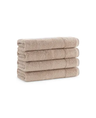 Aston and Arden Luxury Turkish Hand Towels, 4-Pack, 600 Gsm, Extra Soft Plush, 18x32, Solid Color Options with Dobby Border