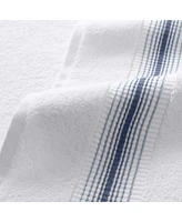 Aston and Arden White Turkish Luxury Striped Hand Towels for Bathroom 600 Gsm, 18x32 in., 4-Pack , Super Soft Absorbent