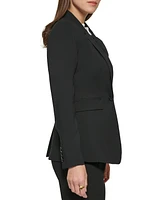 Dkny Petite Pick-Stitch Single-Button Blazer, Created for Macy's