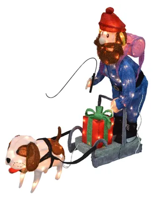 Northlight Lighted Yukon Cornelius on Dog Sled 3 Dimensional Outdoor Christmas Decoration, 34"