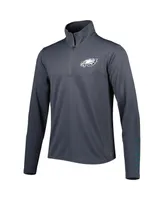 Men's Msx by Michael Strahan Charcoal Philadelphia Eagles Half-Zip Hoodie