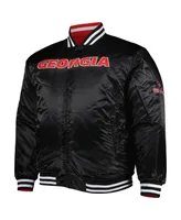 Men's Red, Black Georgia Bulldogs Big and Tall Reversible Satin Full-Zip Jacket