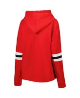 Women's Pressbox Red Georgia Bulldogs Super Pennant Pullover Hoodie