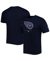 Men's New Era Navy Tennessee Titans Combine Authentic Ball Logo T-shirt