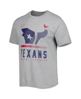 Men's New Era Heathered Gray Houston Texans Combine Authentic Red Zone T-shirt