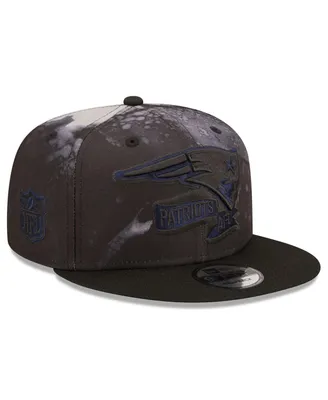 Men's New Era Black New England Patriots Ink Dye 2022 Sideline 9FIFTY Snapback Hat