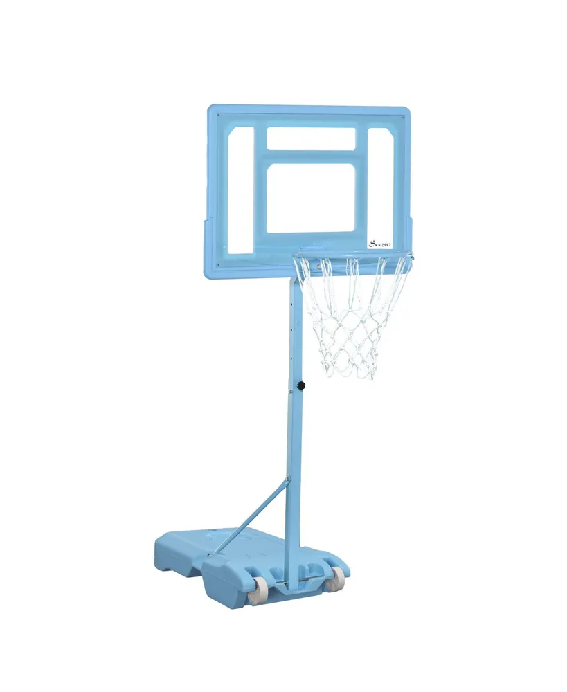 Soozier 56.75"-68" Height Adjustable Pool Basketball w/Sand Base, Blue