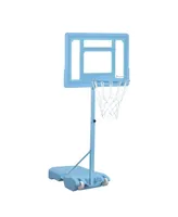Soozier 56.75"-68" Height Adjustable Pool Basketball w/Sand Base, Blue