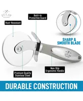 Zulay Kitchen Super Sharp Non-Slip Handle Large Pizza Cutter Wheel